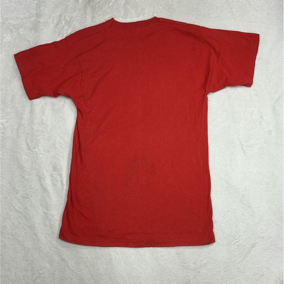 Vintage 90s "Dont Fence Me Out" Red Graphic T-Shirt Single Stitch Size Medium - Picture 8 of 9